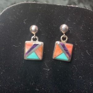 Native American Inlaid Earrings
